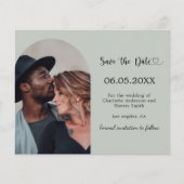 Carte de Save the Date de mariage avec arche en ve (Devant)