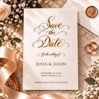 Carte de Save the Date de Mariage Calligraphiée Do