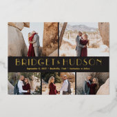 Carte de Save The Date de mariage Luxe Collage FOI (Recto)