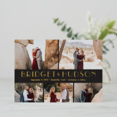 Carte de Save The Date de mariage Luxe Collage FOI (Debout devant)