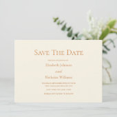 carte de save the date de mariage modèle en terre (Debout devant)
