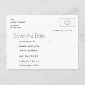 Carte de Save the Date de mariage Photo cassis vio (Dos)