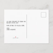 Carte de SAVE the DATE Invitation de Mariage avec  (Dos)