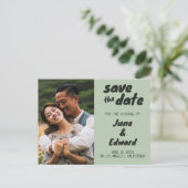 Carte de SAVE the DATE Invitation de Mariage avec  (Debout devant)