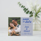 Carte de SAVE the DATE Invitation de Mariage avec (Debout devant)