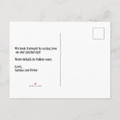 Carte de SAVE the DATE Invitation de Mariage avec  (Dos)