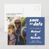 Carte de SAVE the DATE Invitation de Mariage avec (Devant / Derrière)