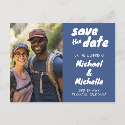 Carte de SAVE the DATE Invitation de Mariage avec (Devant)