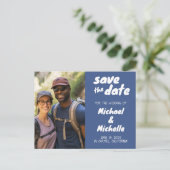 Carte de SAVE the DATE Invitation de Mariage avec (Debout devant)