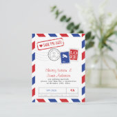 Carte de Save the Date par Avion (Debout devant)