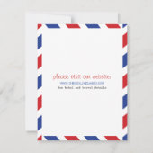 Carte de Save the Date par Avion (Dos)