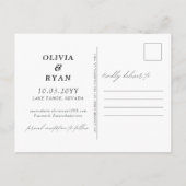 Carte de Save the Date pour les mariages au lac Ta (Dos)