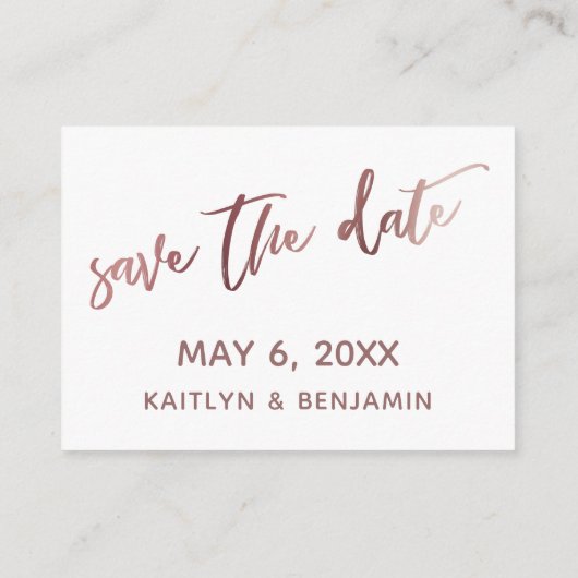 Carte de Save the Date pour un mariage avec un sit (Dos)