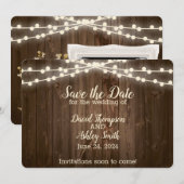 Carte de Save The Date Rustique (Devant / Derrière)