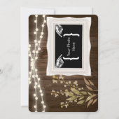 Carte de Save The Date Rustique (Dos)