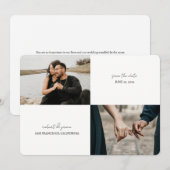 Carte de save-the-date simple avec deux photos (Devant / Derrière)