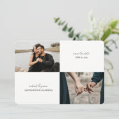 Carte de save-the-date simple avec deux photos (Debout devant)