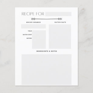 Carte de savon ou de recette de produit