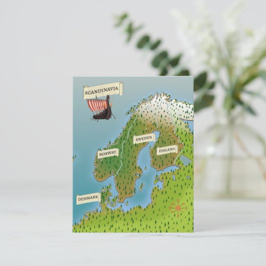Carte De Scandinavie (Debout devant)