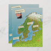 Carte De Scandinavie (Devant / Derrière)