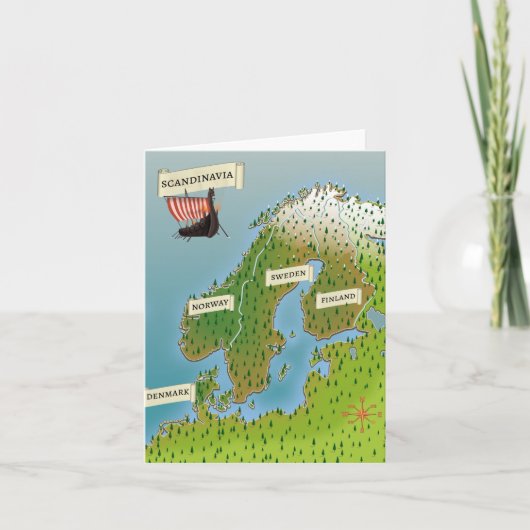 Carte De Scandinavie (Devant)
