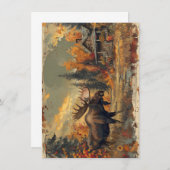 Carte de scène animale vintage (Devant / Derrière)