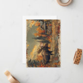 Carte de scène animale vintage (Devant/Arrière en situation)