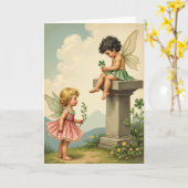 Carte de scène d'amitié Pixie (Fleur jaune)