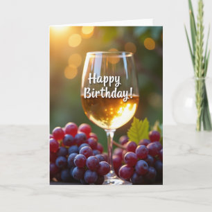 Carte de scène d'anniversaire au raisin