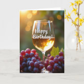 Carte de scène d'anniversaire au raisin (Fleur jaune)