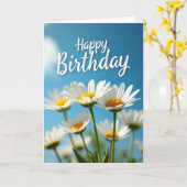 Carte de scène d'anniversaire douce (Fleur jaune)