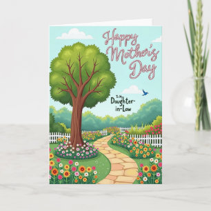 Carte de scène de jardin pour la fête des mères