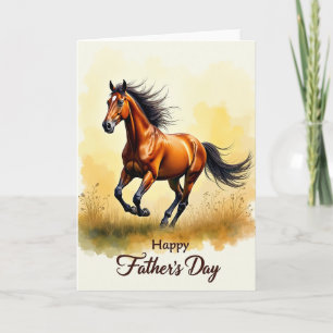 Carte de scène de la fête des pères de Wild Horse