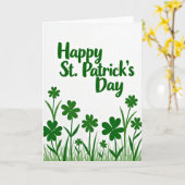 Carte de scène de la Saint-Patrick verte (Fleur jaune)