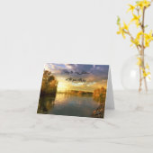 Carte de scène de lac d'automne (Fleur jaune)