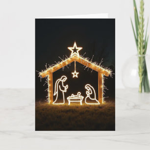 Carte de scène de Noël lumineuse