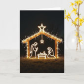 Carte de scène de Noël lumineuse (Fleur jaune)