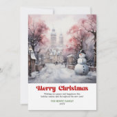 Carte de scène de Noël rustique classique aquarell (Devant)