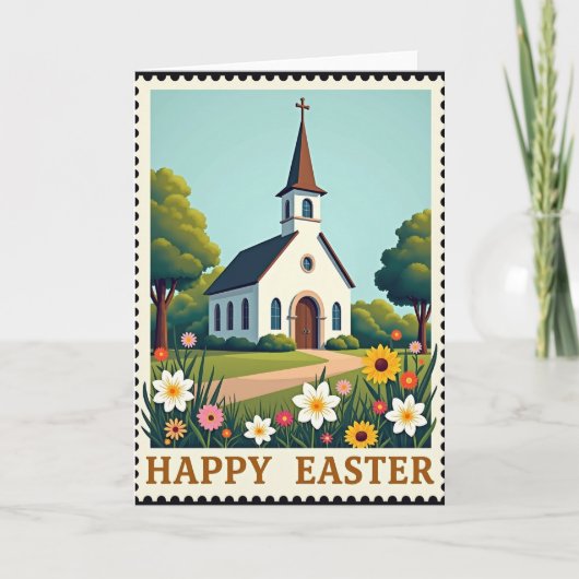 Carte de scène de Pâques joyeuses (Devant)