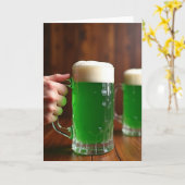 Carte de scène de toast Brews vert (Fleur jaune)