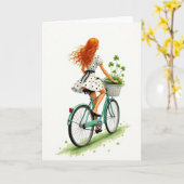 Carte de scène de vélo Lucky Ride (Fleur jaune)