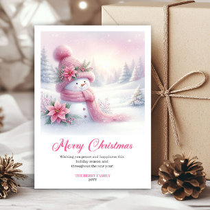 Carte de scène festive éditable Bonhomme de neige
