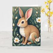 Carte de scène florale Fawn Friend (Fleur jaune)