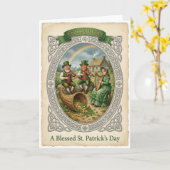 Carte de scène folklorique chanceuse (Fleur jaune)