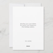 Carte de scène hivernale de vacances joyeuses à l' (Dos)