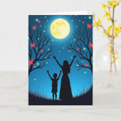 Carte de scène nocturne magique au clair de lune (Fleur jaune)