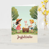 Carte de scène printanière pastel (Fleur jaune)
