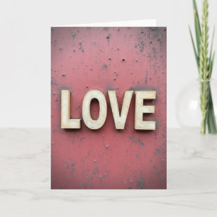 Carte de scène rustique Love Blocks