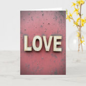 Carte de scène rustique Love Blocks (Fleur jaune)