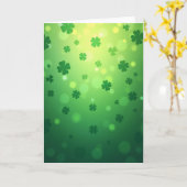 Carte de scène verte Lucky Shamrocks (Fleur jaune)